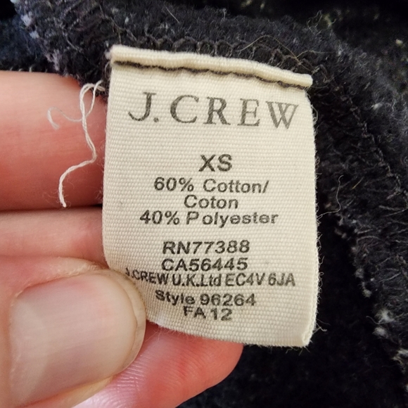 J.Crew Dark Grey Men's Outerwear Fleece Button Up Sweater Cardigan...XS - Picture 5 of 7